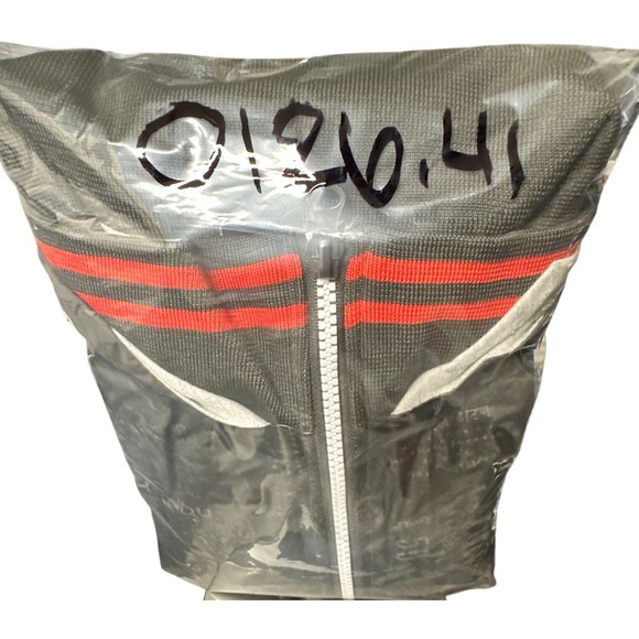 Desigual Mens Wild Safari Windbreaker Jacket Olive Green Striped Hooded XL - Picture 10 of 11